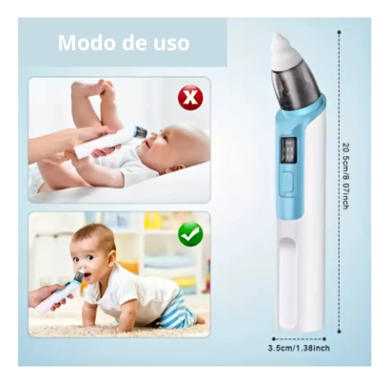 ASPIRADORA SUCCION NASAL ELE CTRICA PARA BEBES SILENCIOSA - 6