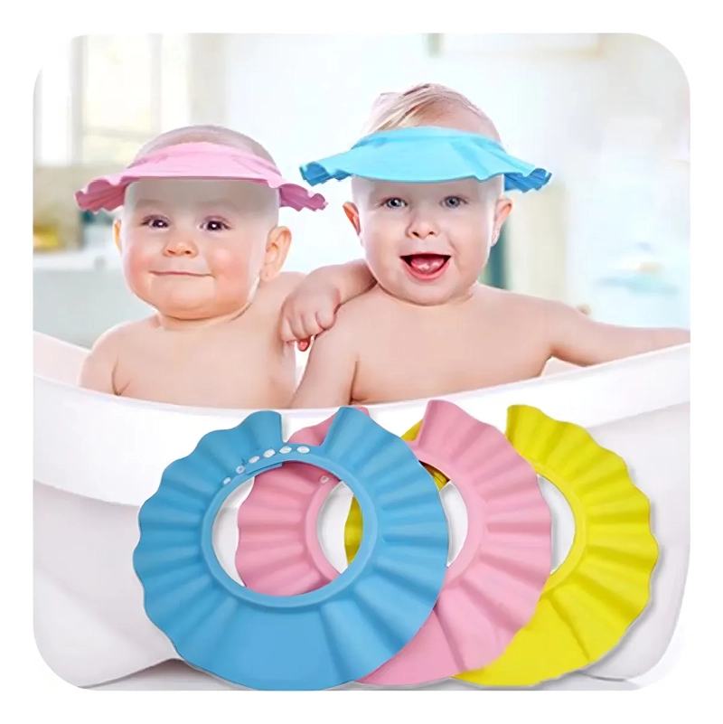 GORRO PROTECTOR DE DUCHA PARA BEBE  COLOR AZUL - 5