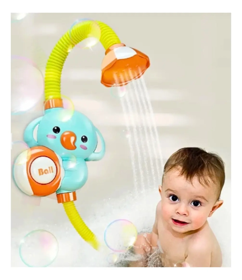 ELEFANTE REGADERA DE BAÑO PARA BEBE JUGUETE DUCHA TINA ROSA - 2