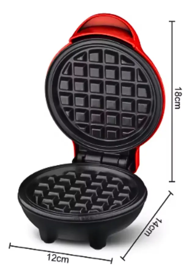 MINI WAFFLERA MAQUINA WAFFLES PASTELES CONOS REPOSTERIA - 4