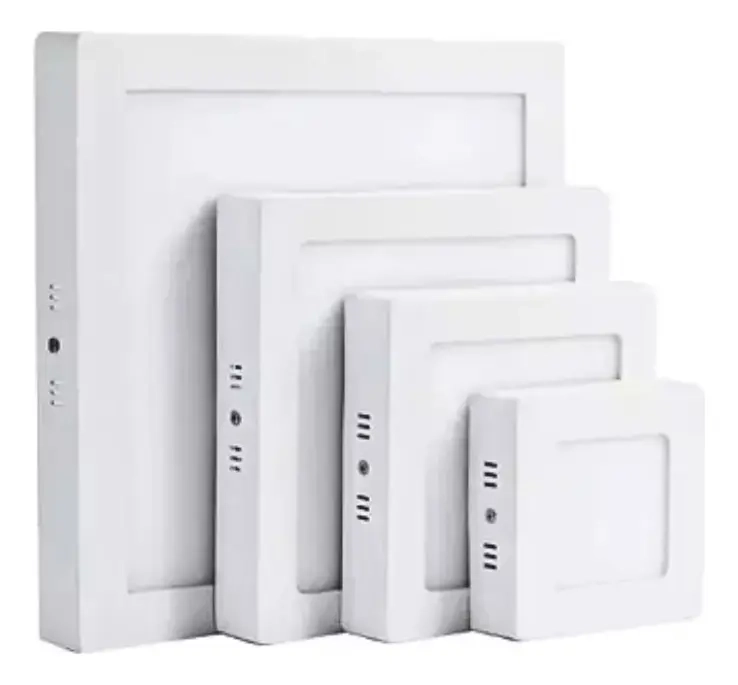 LAMPARA DE TECHO SOBREPUESTO BLANCO CUADRADO 18W LUZ FRIA - 4