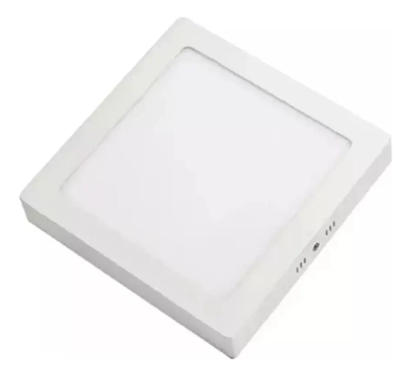 LAMPARA DE TECHO SOBREPUESTO BLANCO CUADRADO 24W LUZ FRIA - 1