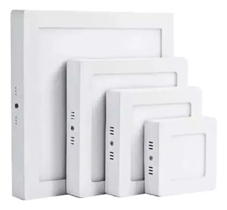LAMPARA DE TECHO SOBREPUESTO BLANCO CUADRADO 24W LUZ FRIA - 2