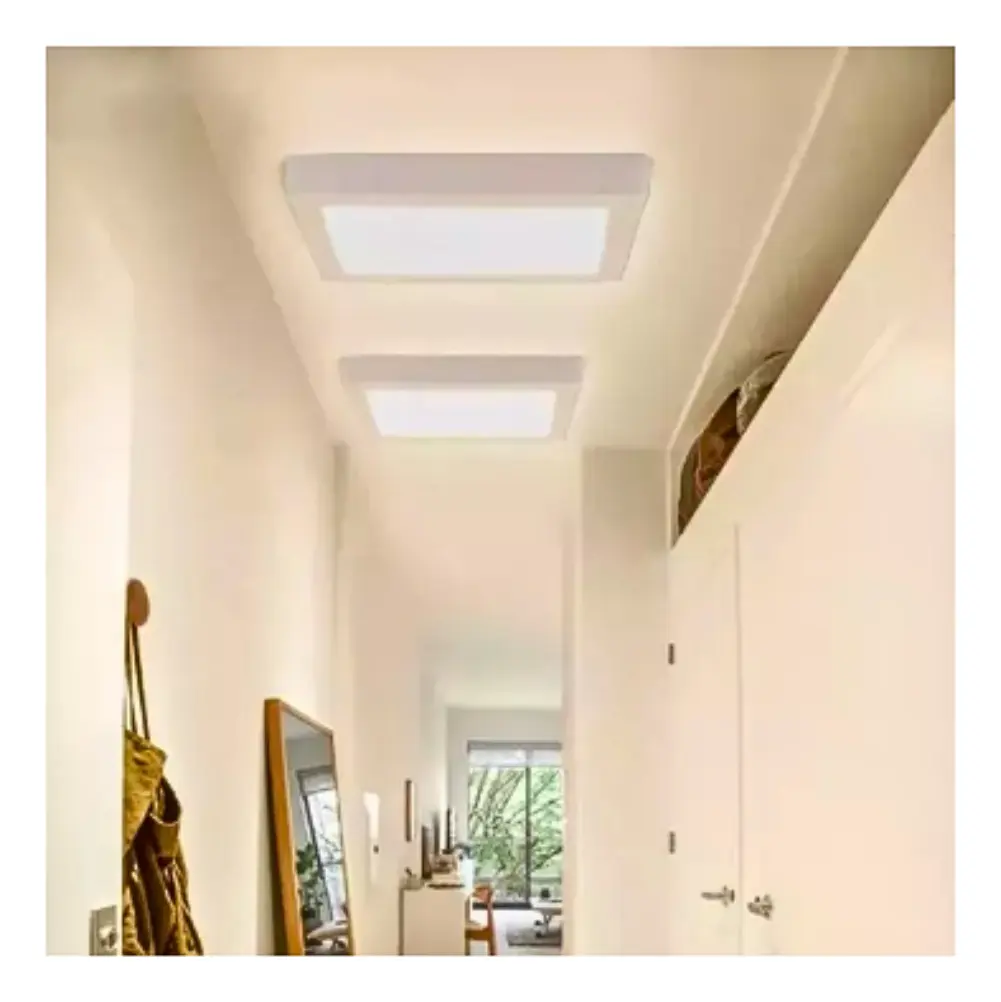 LAMPARA DE TECHO SOBREPUESTO BLANCO CUADRADO 24W LUZ FRIA - 5