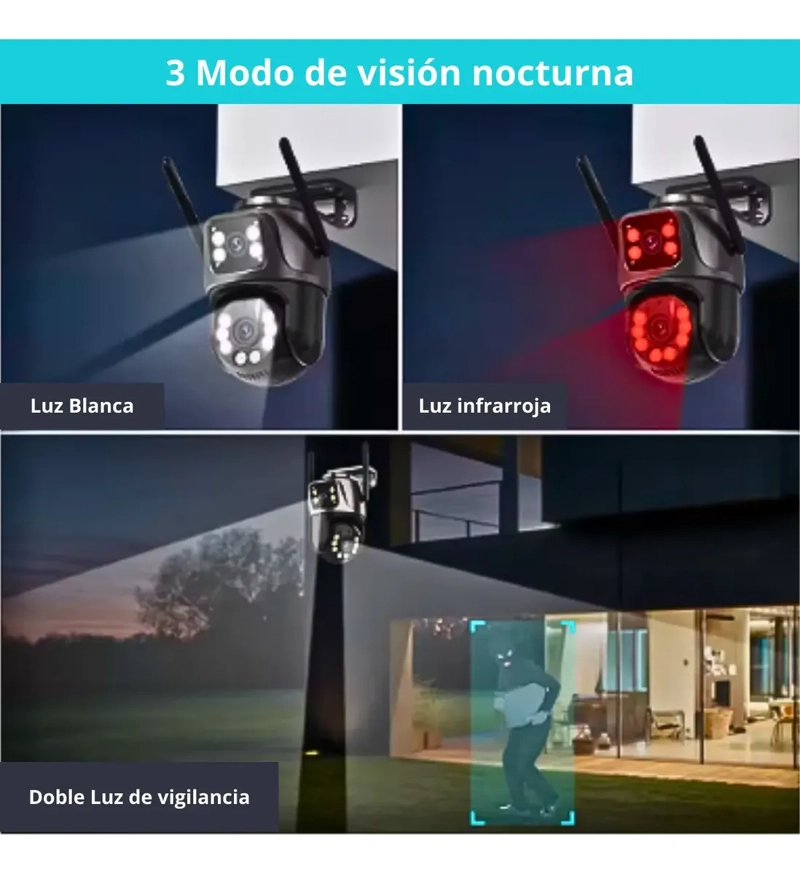 CAMARA DE VIGILANCIA CON LENTE DUAL WIFI FULL HD + SENSOR - 5