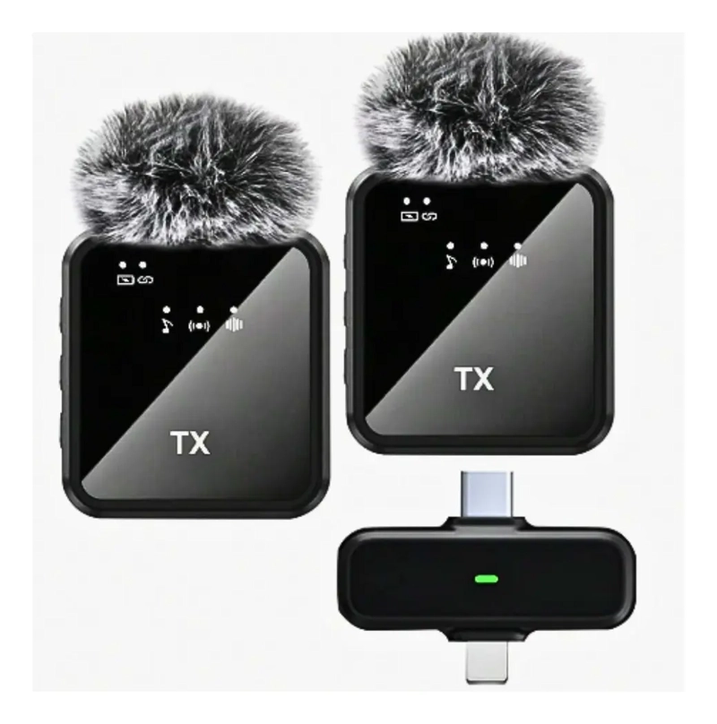PACK 2 MICROFONOS INALAMBRICO DUAL PARA IPHONE Y ANDROID - 5