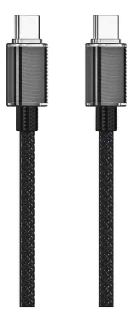 CABLE DE CARGA RAPIDA USB-C A C ANTINUDOS TRENZADO NEGRO - 2