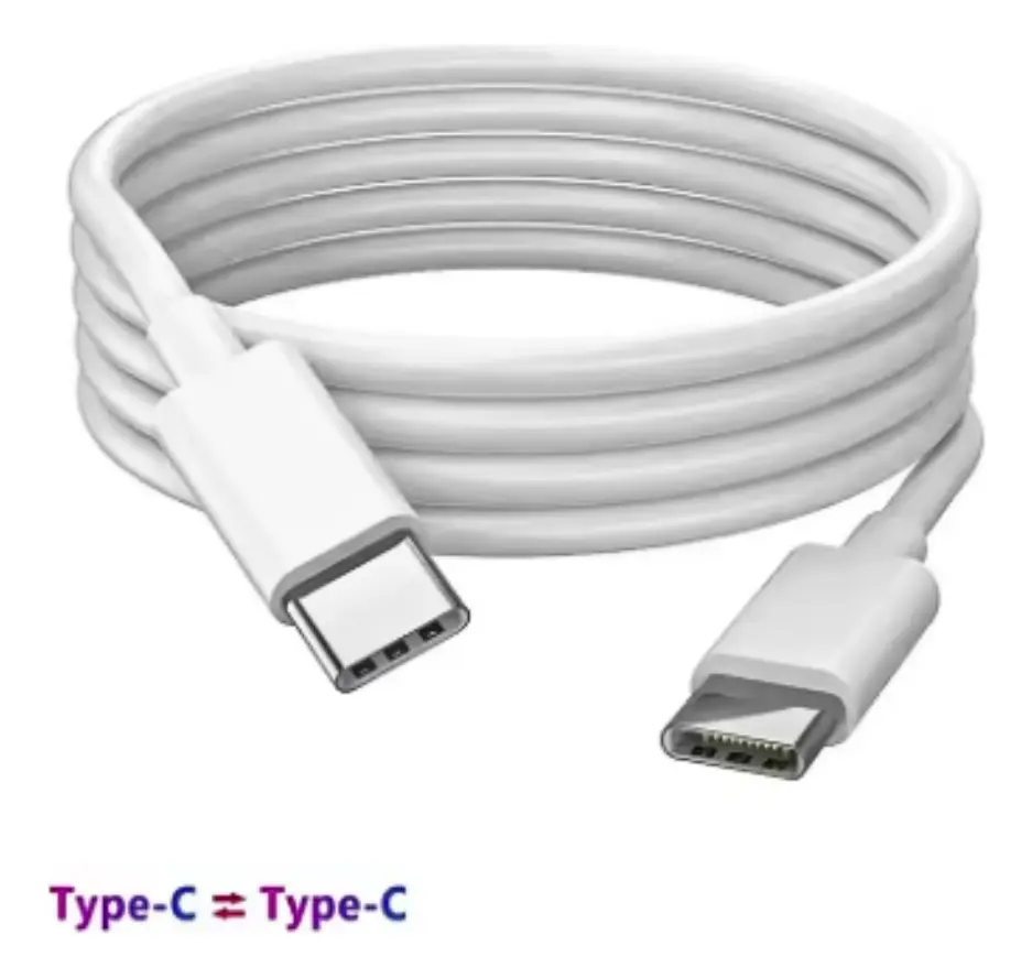 CABLE DE DATOS CARGA RAPIDA USB-C A C COLOR BLANCO - 3