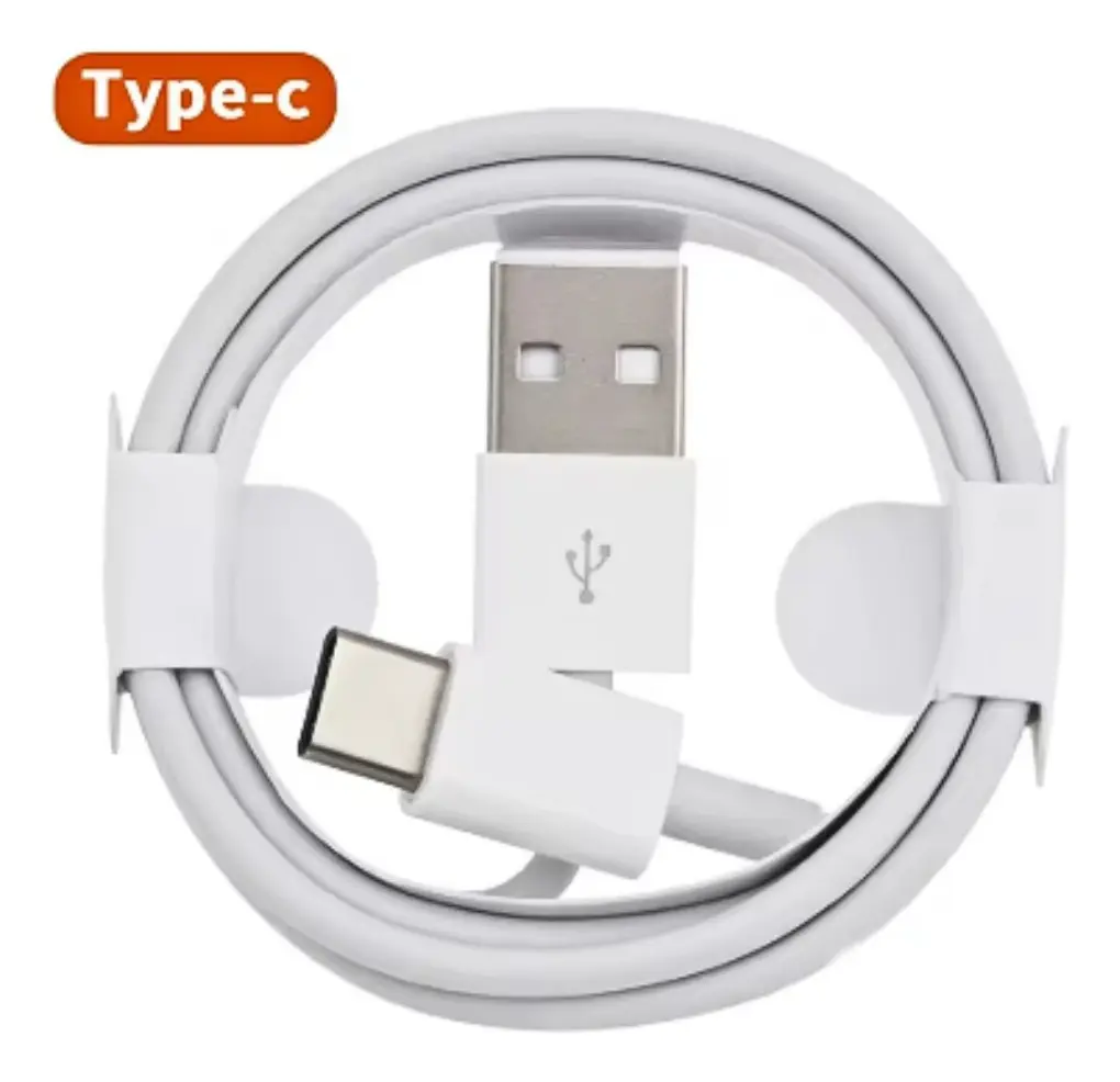 CABLE DE DATOS CARGA RAPIDA USB A USB-C COLOR BLANCO - 2
