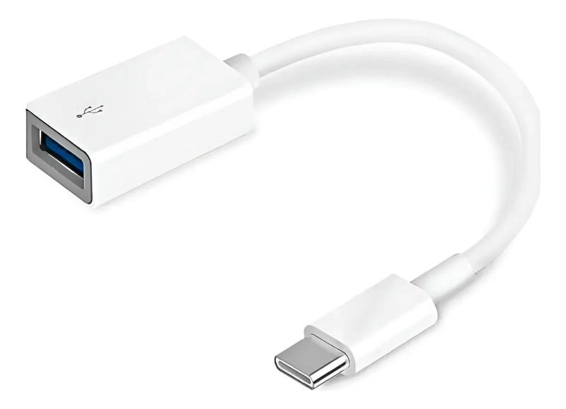 CABLE DE DATOS ADAPTADOR DE USB-C A USB OTG COLOR BLANCO - 1