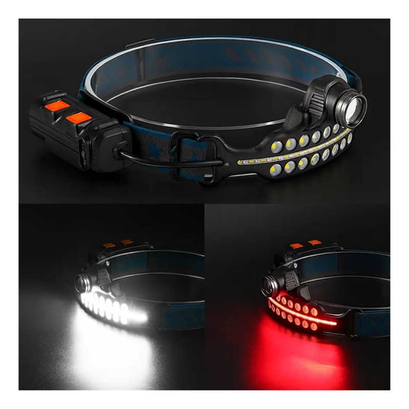 LINTERNA FRONTAL LED MULTIUSOS RECARGABLE MINERA DE 1200 LM - 6