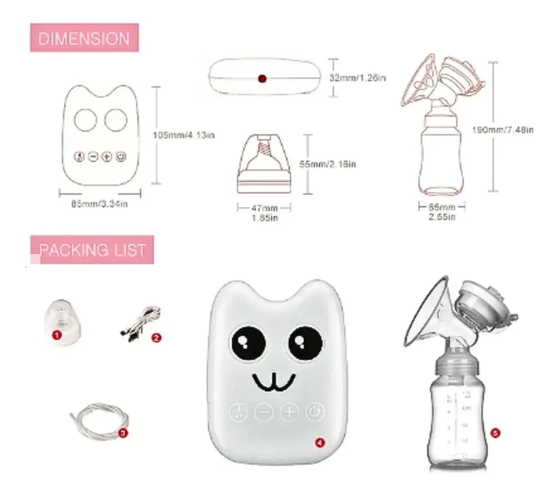 SACALECHE EXTRACTOR LECHE MATERNA ELECTRICO EXTRACTOR USB - 3