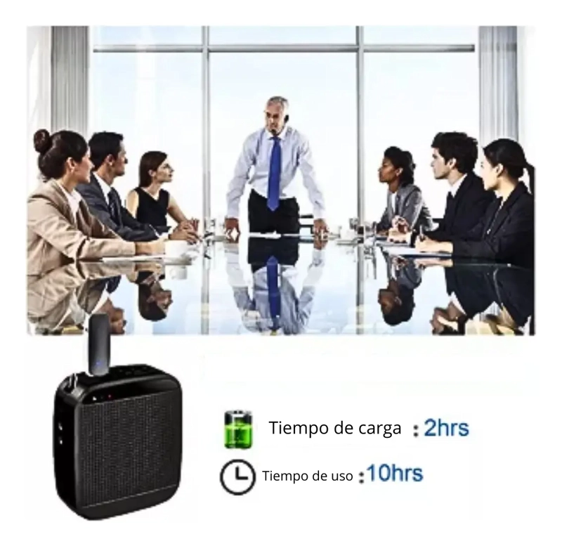 MICROFONO MEGAFONO INALAMBRICO AMPLIFICADOR DE VOZ BLUETOOTH - 4