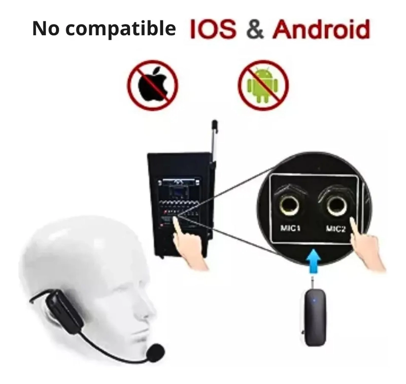 MICROFONO MEGAFONO INALAMBRICO AMPLIFICADOR DE VOZ BLUETOOTH - 5