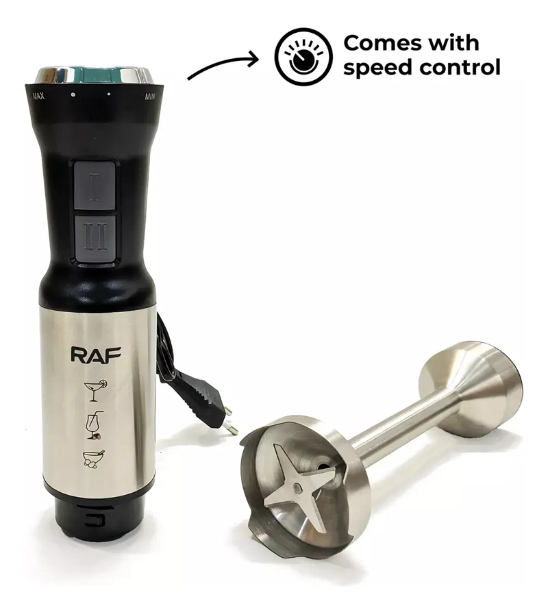 BATIDOR DE MANO BATIDORA DE INMERSION 600W RAF R.294 NEGRO - 7