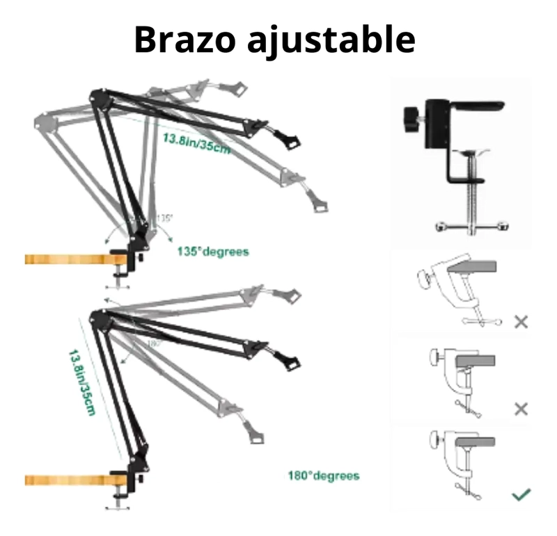 SOPORTE AJUSTABLE PROFESIONAL GRABACION PARA CELULAR TABLET - 5