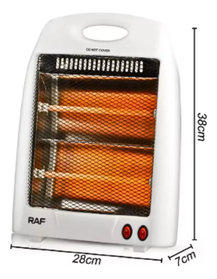 ESTUFA CALEFACTOR ELE CTRICO AJUSTABLE 800W RAF BLANCO R.1191 - 3