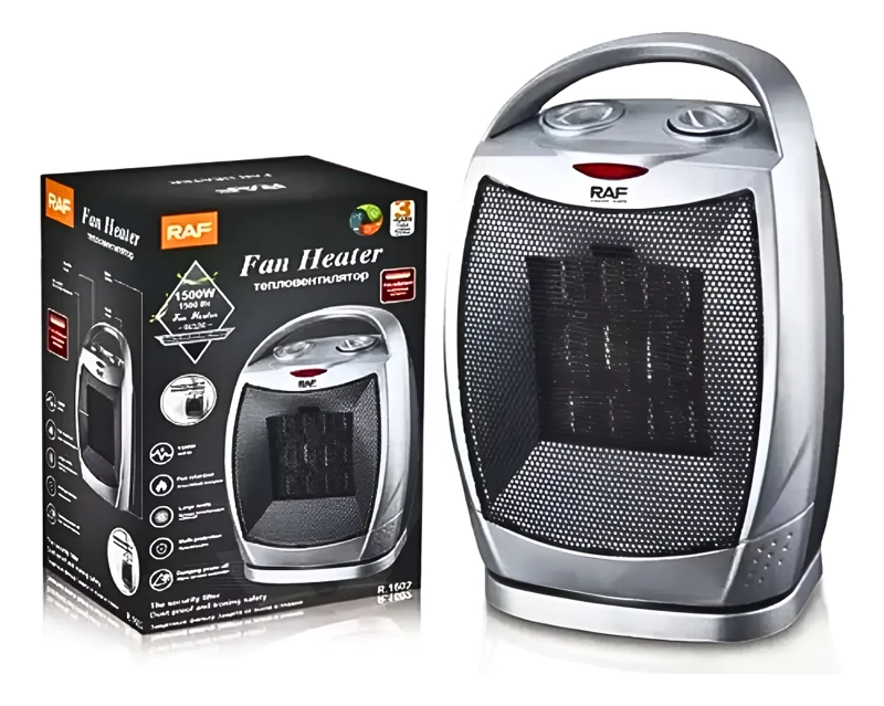 GENÉRICO ESTUFA CALEFACTOR ELE CTRICO 1500W RAF PLATEADO R.1603