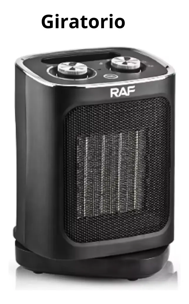 ESTUFA CALEFACTOR VENTILADOR ELE CTRICO 1800W RAF NEGRO R1188 - 5