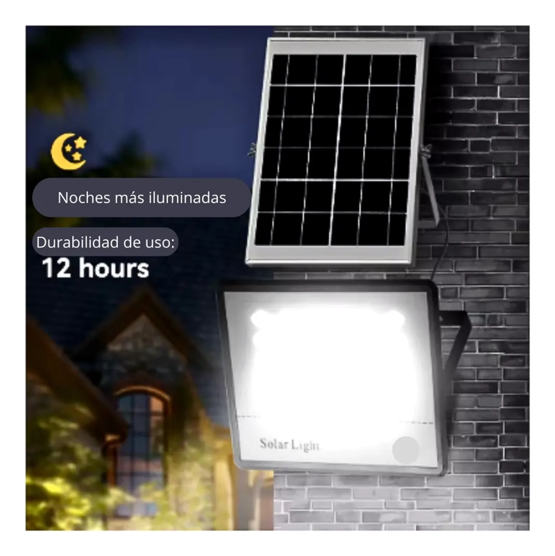 FOCO REFLECTOR EXTERIOR RECARGA SOLAR 300W AHORRA ENERGIA - 4
