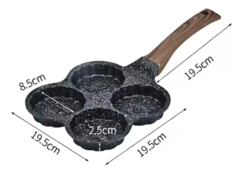 SARTE N 4 DIVISIONES HUEVOS HAMBURGUESAS HOT CAKE CON DISEÑOS - 2