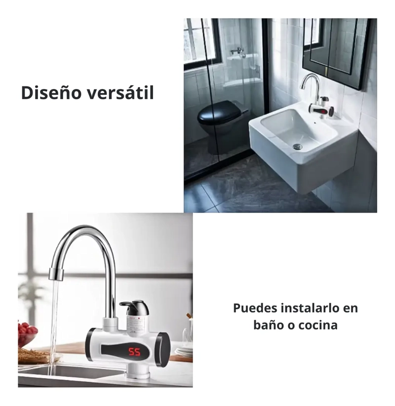 GRIFO LLAVE CALENTADOR DE AGUA FRIA Y CALIENTE - 2
