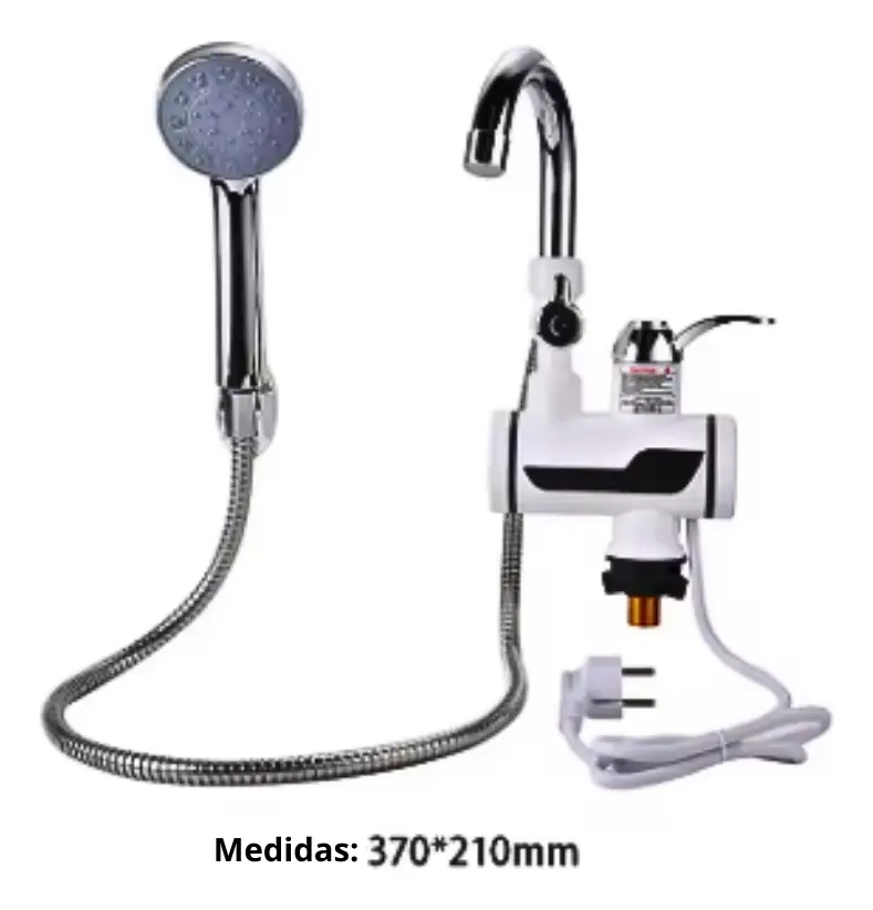 GRIFO LLAVE CABEZAL DUCHA CALENTADOR DE AGUA FRIA Y CALIENTE - 3