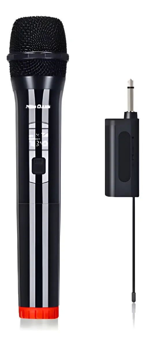 MICROFONO INALAMBRICO 30 METROS DE ALCANCE KARAOKE NEGRO - 1
