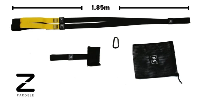 BANDAS SUSPENSION TIPO TRX CUERDAS GYM SUSPENSION TRAINING NEGRO - 2