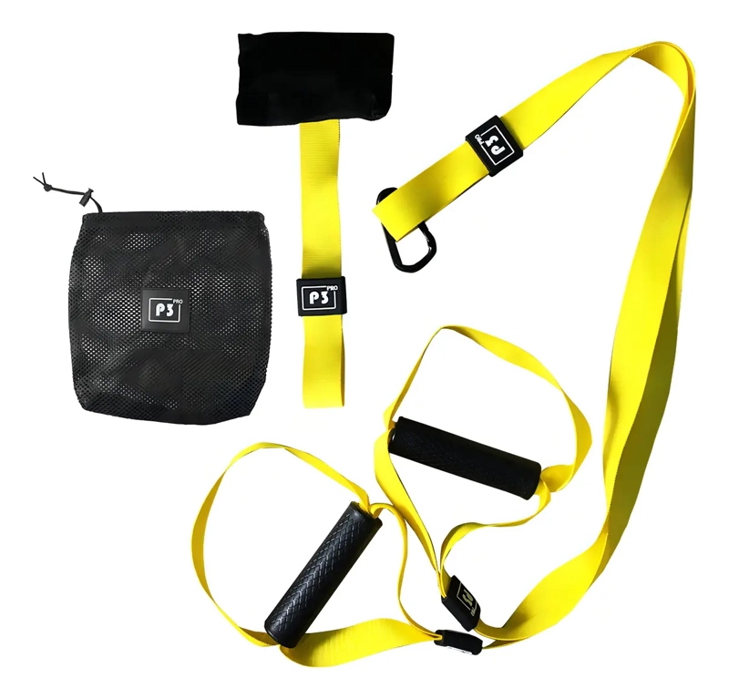 BANDAS SUSPENSION TIPO TRX CUERDAS GYM SUSPENSION TRAINING NEGRO - 5