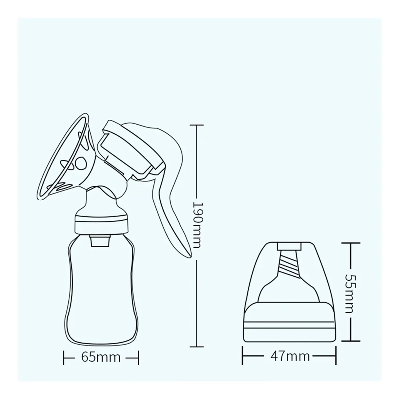 EXTRACTOR LECHE MATERNA MANUAL CON BOTELLA MAMADERA - 2