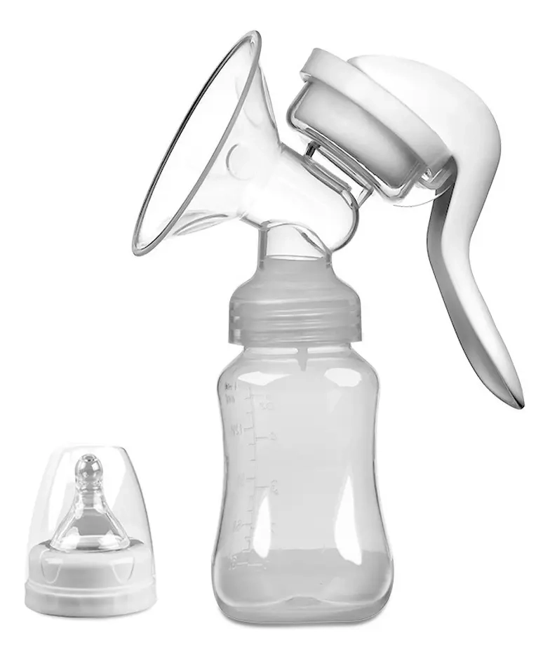 EXTRACTOR LECHE MATERNA MANUAL CON BOTELLA MAMADERA - 3