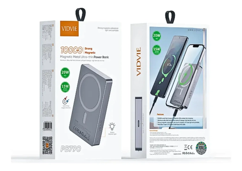 CARGADOR MAGNE TICO PORTATIL POWERBANK 10000MAH IPHONE GRIS - 3