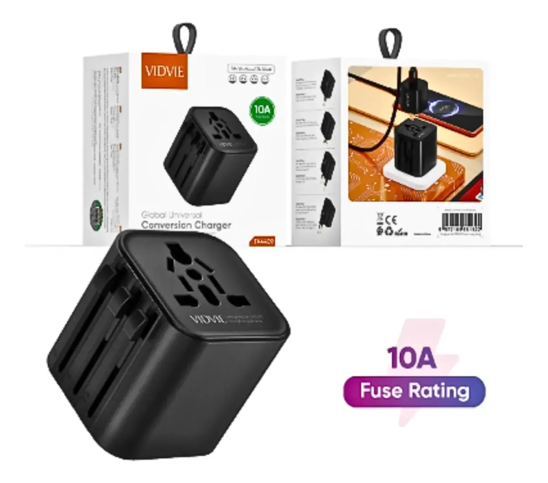 ADAPTADOR ENCHUFE UNIVERSAL VIAJES EUROPEO AMERICANO UK - 5