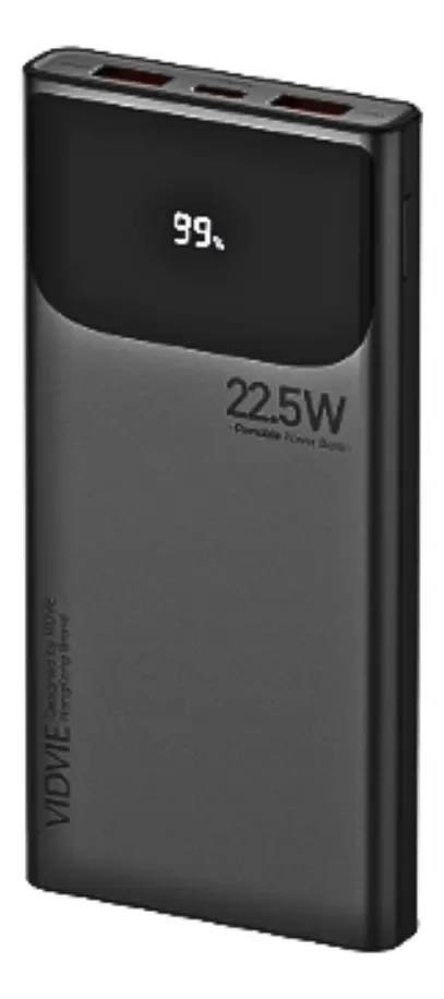 CARGADOR BATERIA EXTERNA PORTATIL POWERBANK 20000MAH VIDVIE - 1