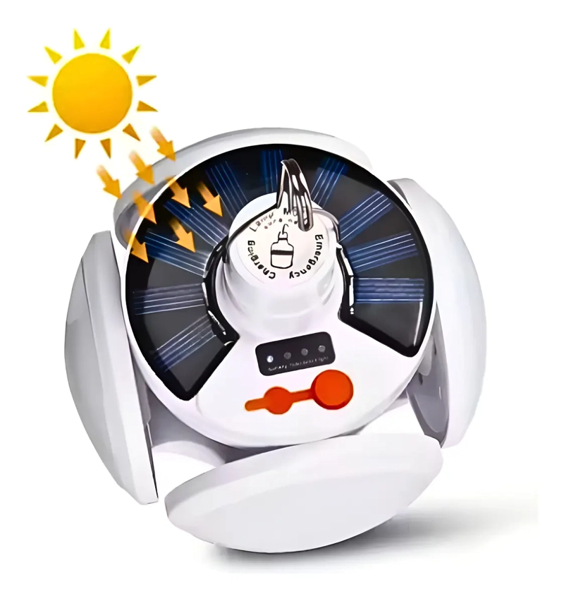 AMPOLLETA LED RECARGABLE SOLAR Y USB EMERGENCIA O CAMPING - 2