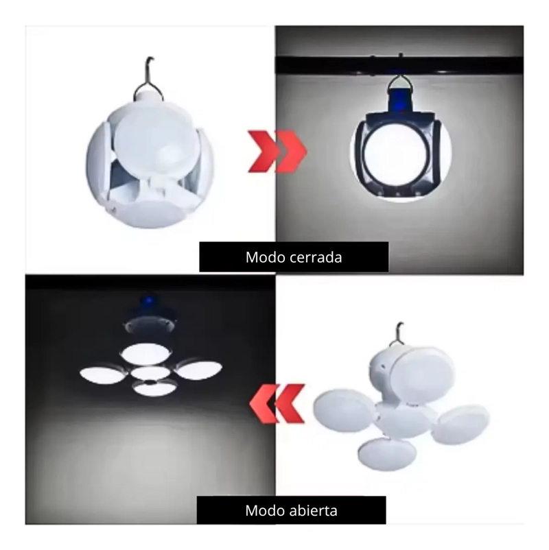 AMPOLLETA LED RECARGABLE SOLAR Y USB EMERGENCIA O CAMPING - 4