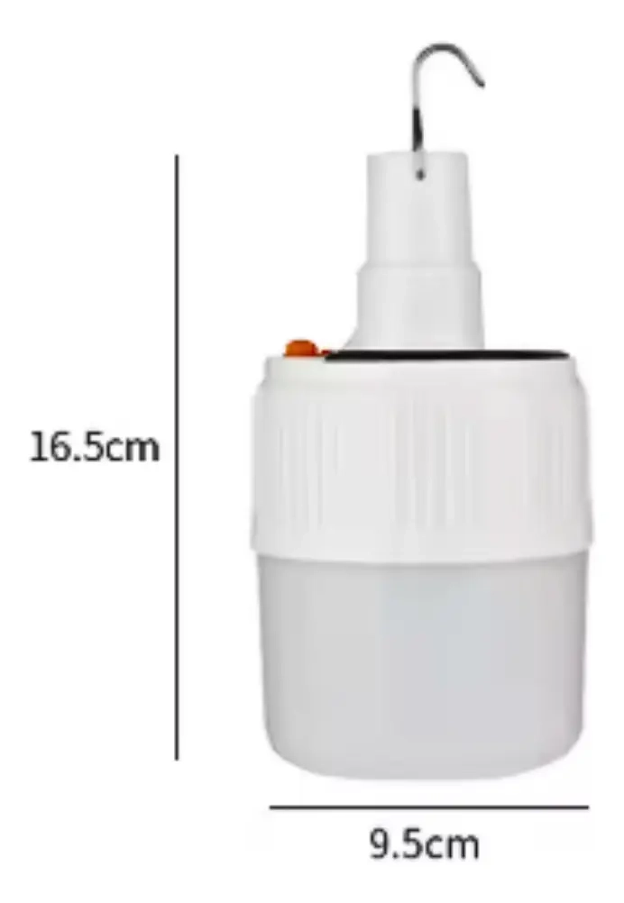 AMPOLLETA LED RECARGABLE SOLAR Y CABLE EMERGENCIA O CAMPING - 3