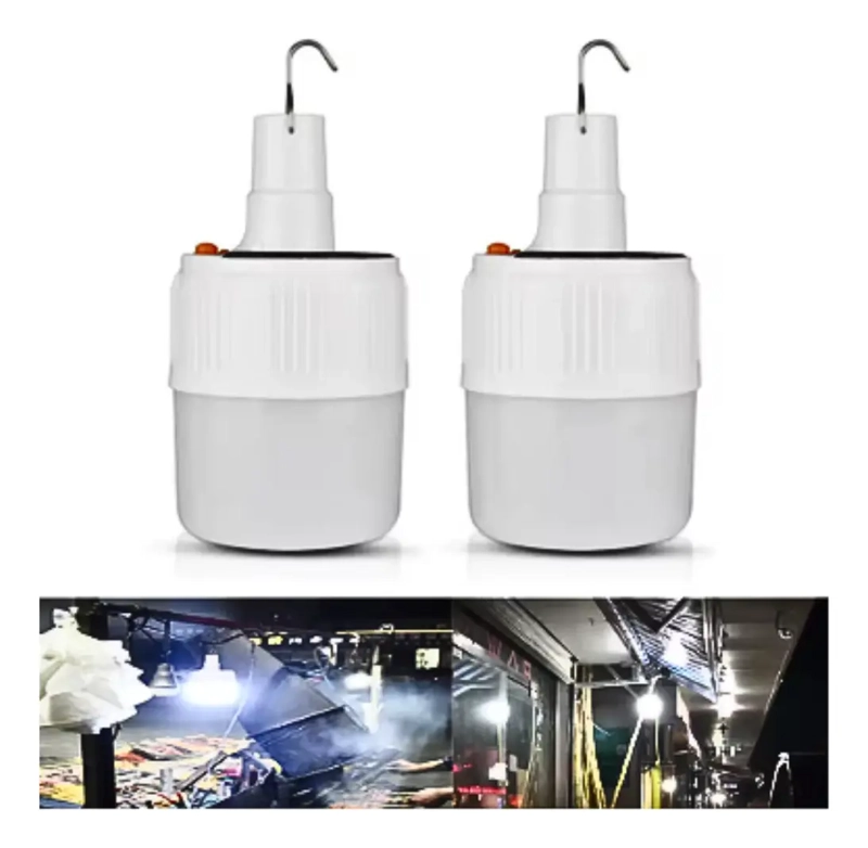 AMPOLLETA LED RECARGABLE SOLAR Y CABLE EMERGENCIA O CAMPING - 4
