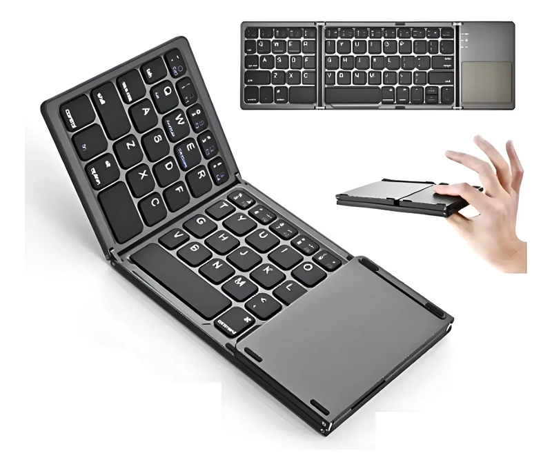 TECLADO INALAMBRICO BLUETOOTH PLEGABLE IOS ANDROID WINDOWS - 1