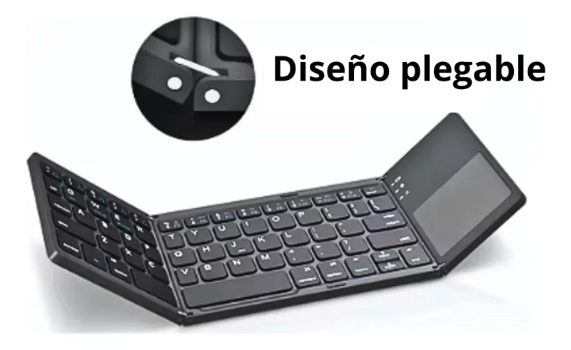 TECLADO INALAMBRICO BLUETOOTH PLEGABLE IOS ANDROID WINDOWS - 2