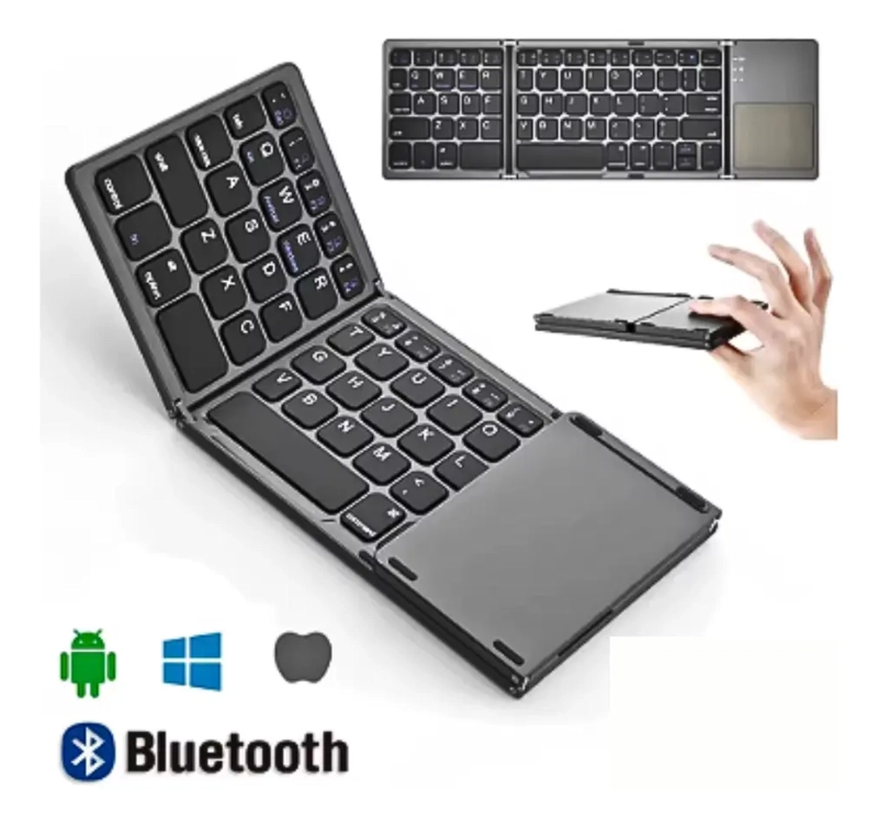 TECLADO INALAMBRICO BLUETOOTH PLEGABLE IOS ANDROID WINDOWS - 5