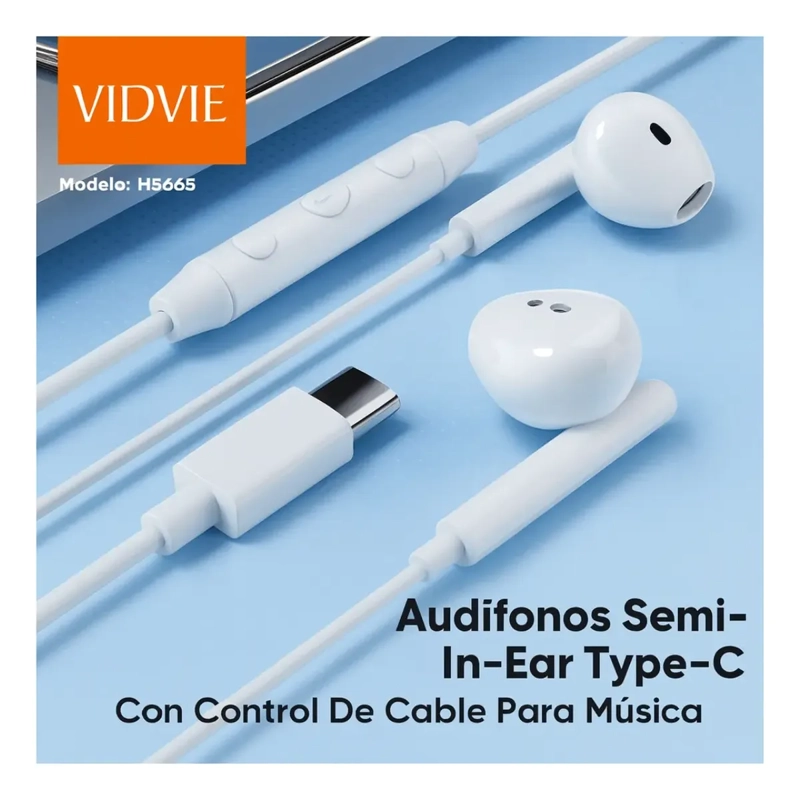 AUDIFONOS CON CABLE TIPO C COMPATIBLE IPHONE Y ANDROID - 4