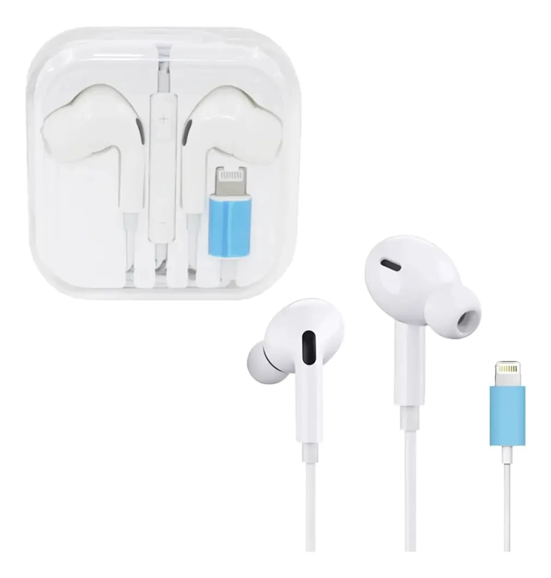 AUDIFONOS CON CABLE LIGHTNING COMPATIBLE PARA IPHONE - 4