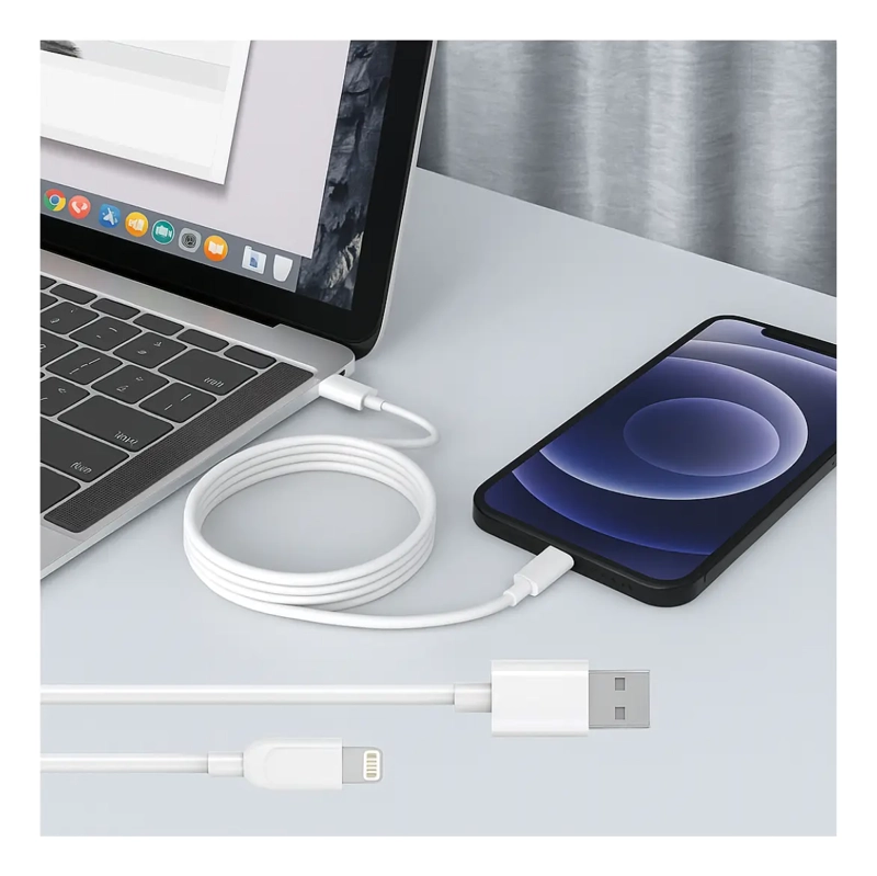 CABLE DE CARGA 2 METROS PARA IPHONE LIGHTNING A USB - 5