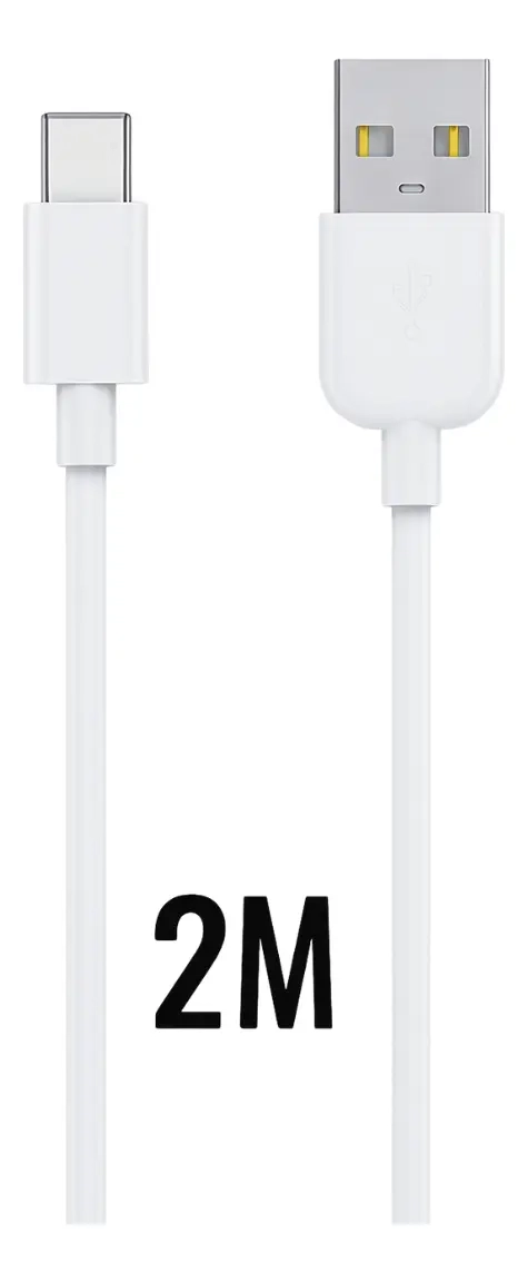 CABLE DE CARGA 2 METROS PARA IPHONE ANDROID TIPO-C A USB - 3