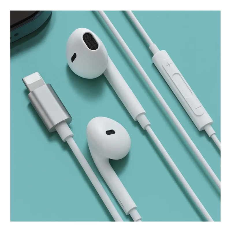AUDIFONOS AURICULARES CON CABLE LIGHTNING COMPATIBLE IPHONE - 3