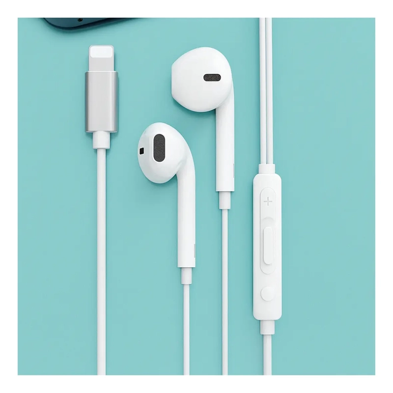 AUDIFONOS AURICULARES CON CABLE LIGHTNING COMPATIBLE IPHONE - 5