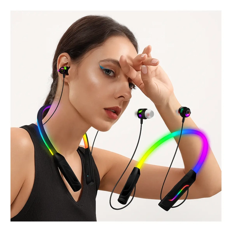 AUDIFONOS AURICULARES INALAMBRICOS GAMER CON LUZ RGB - 5