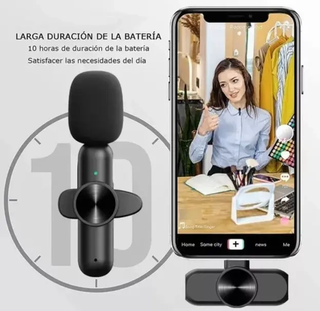 PACK 2 MICROFONO INALAMBRICO LAVALIER PARA IPHONE Y TIPO-C - 4
